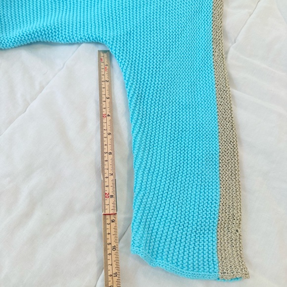 Lilly Pulitzer Turquoise and Gold Sweater - Picture 6 of 9